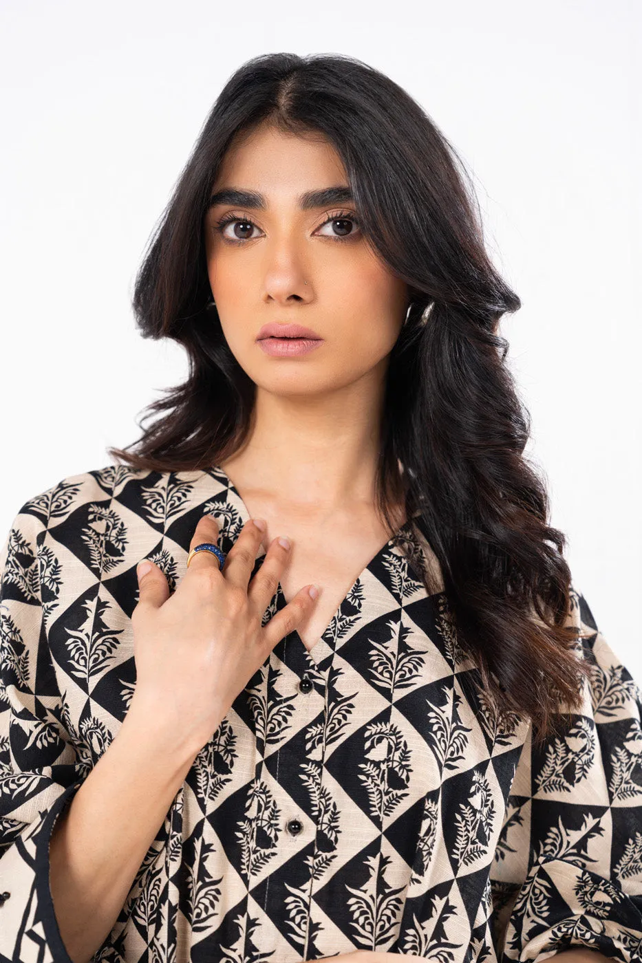 1 Pc Printed Khaddar Shirt 