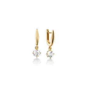 18K Gold "Points North" Earring with Rock Crystal