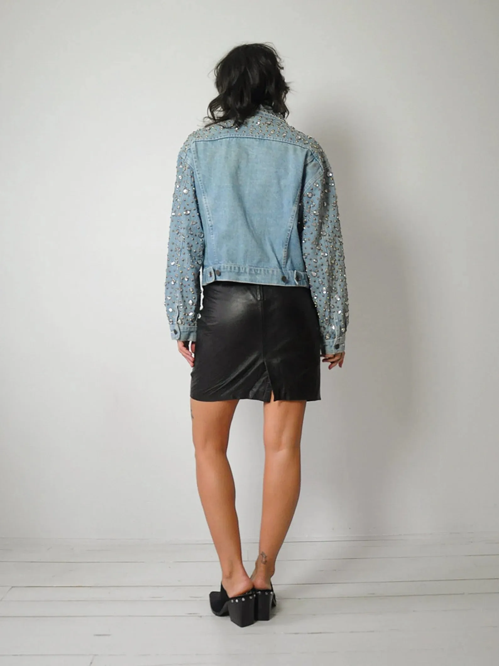 1980's Heavily Studded Jean Jacket