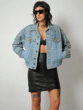 1980's Heavily Studded Jean Jacket