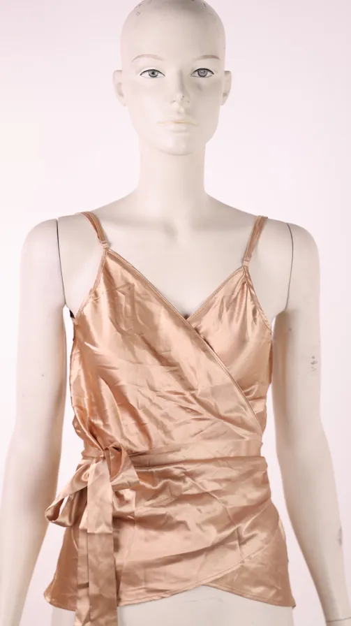 Access golden metallic sleeveless top