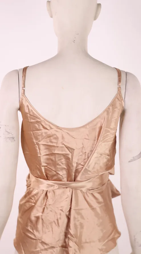 Access golden metallic sleeveless top