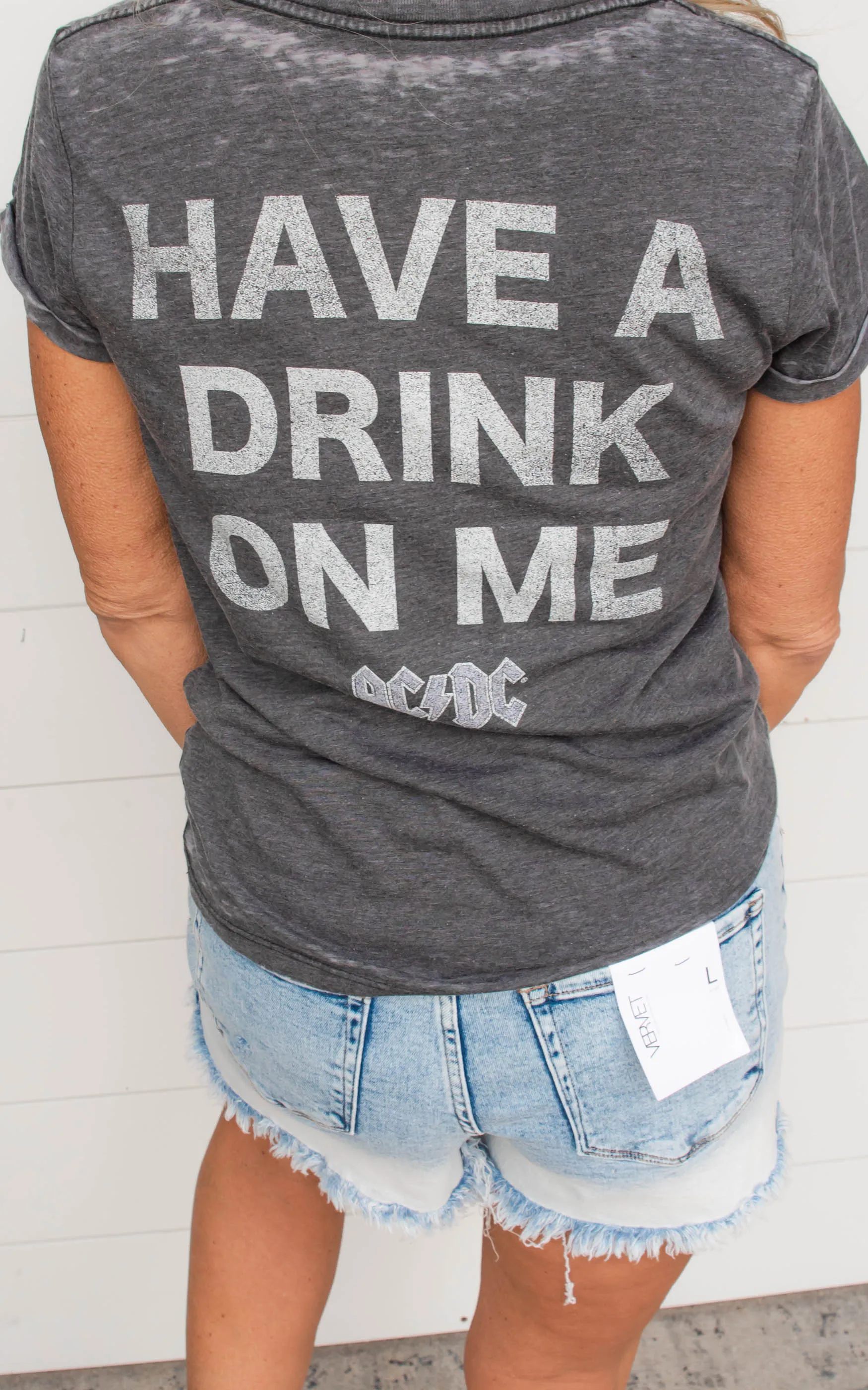 AC/DC Have a Drink On Me Burnout Tee | FINAL SALE