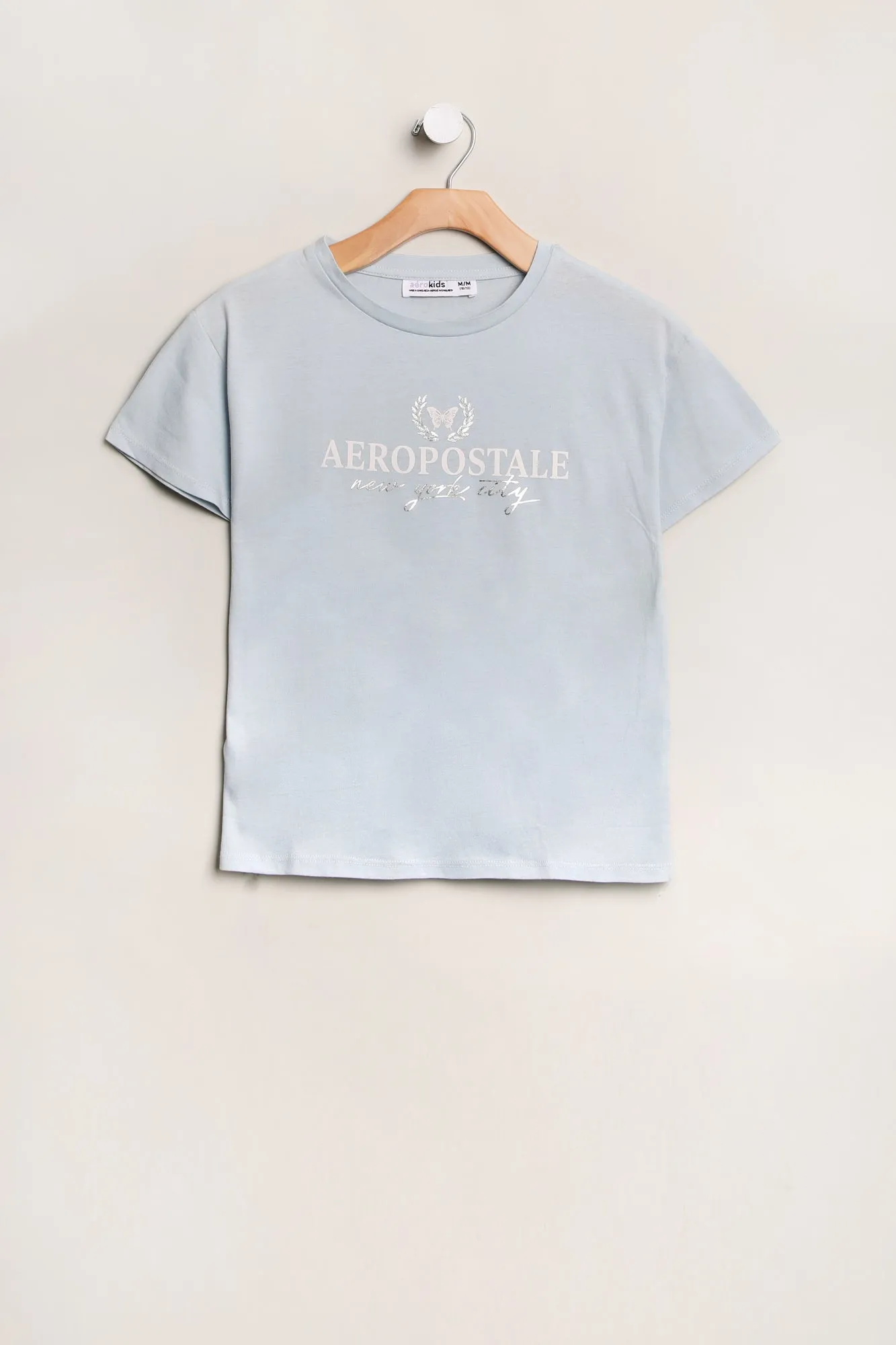 AERO Girls' Butterfly NYC Graphic Tee