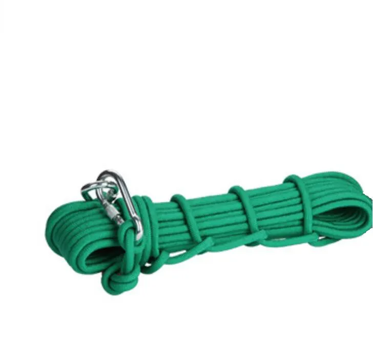 AK8T Outdoor Rock Climbing Safety Rope 10M with 2 Hooks