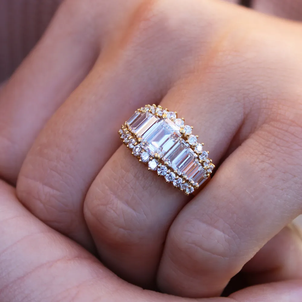 Angelina Emerald Cut Ring