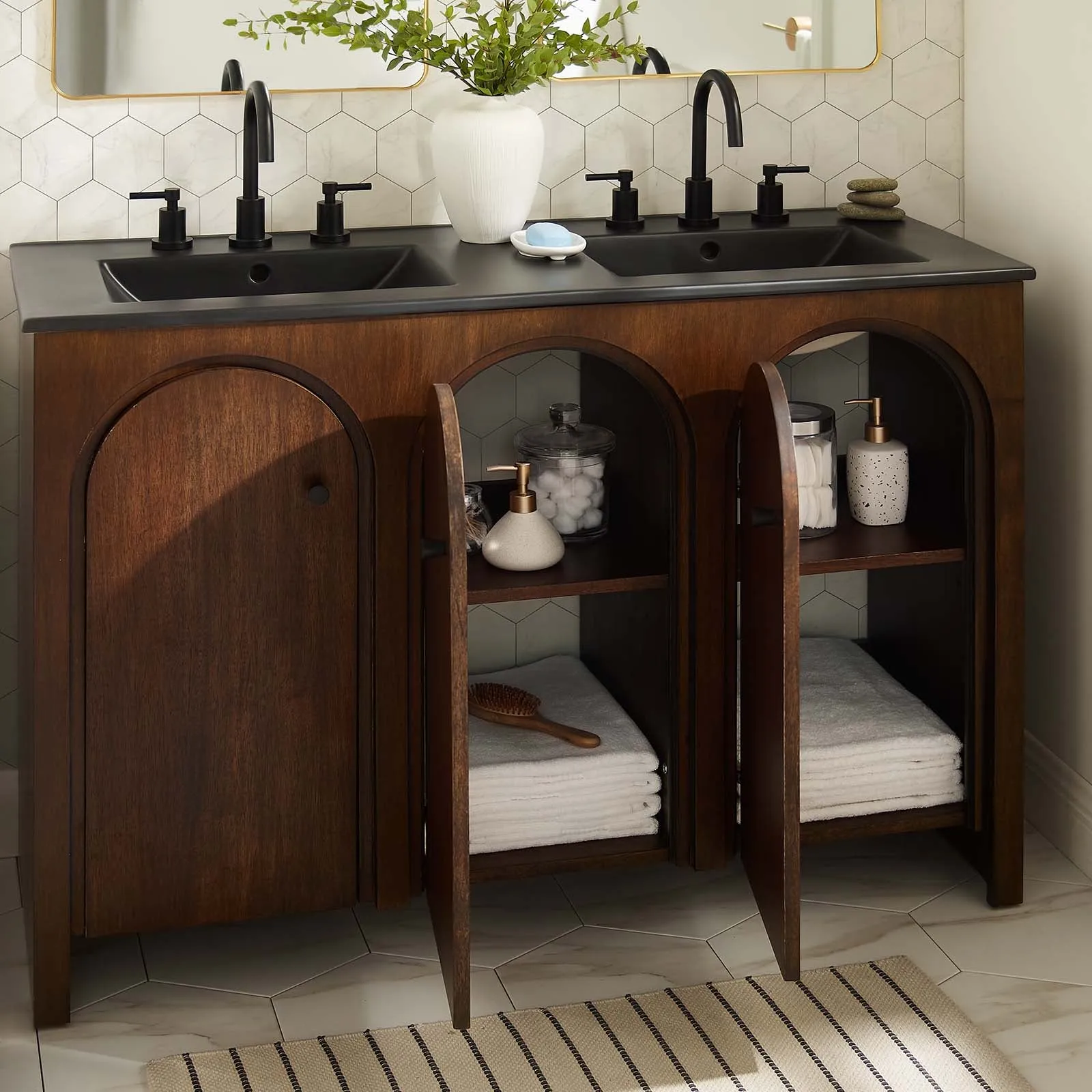 Appia 48" Double Sink Bathroom Vanity by Modway