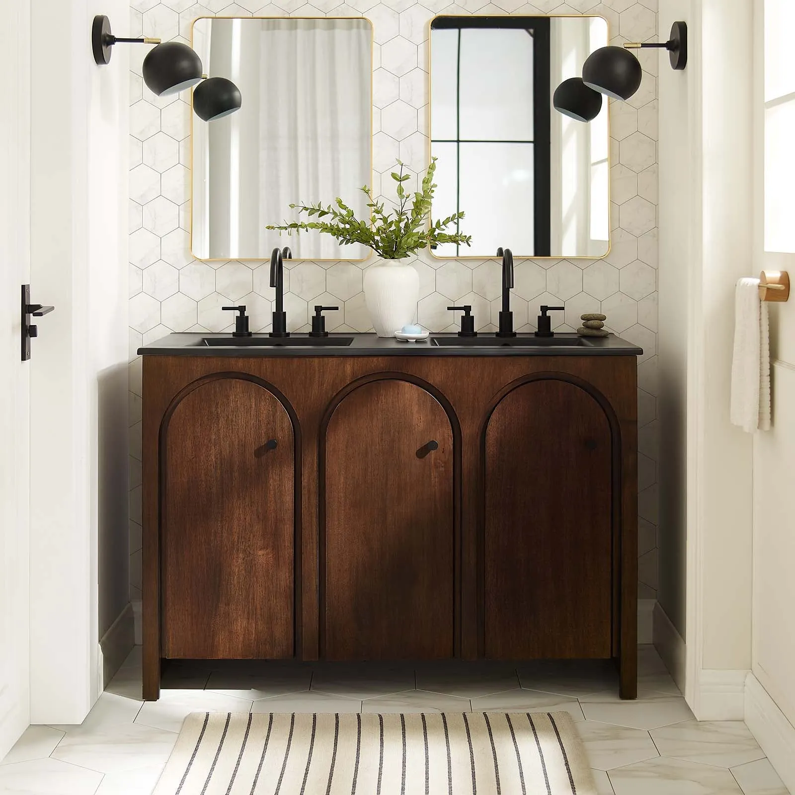 Appia 48" Double Sink Bathroom Vanity by Modway