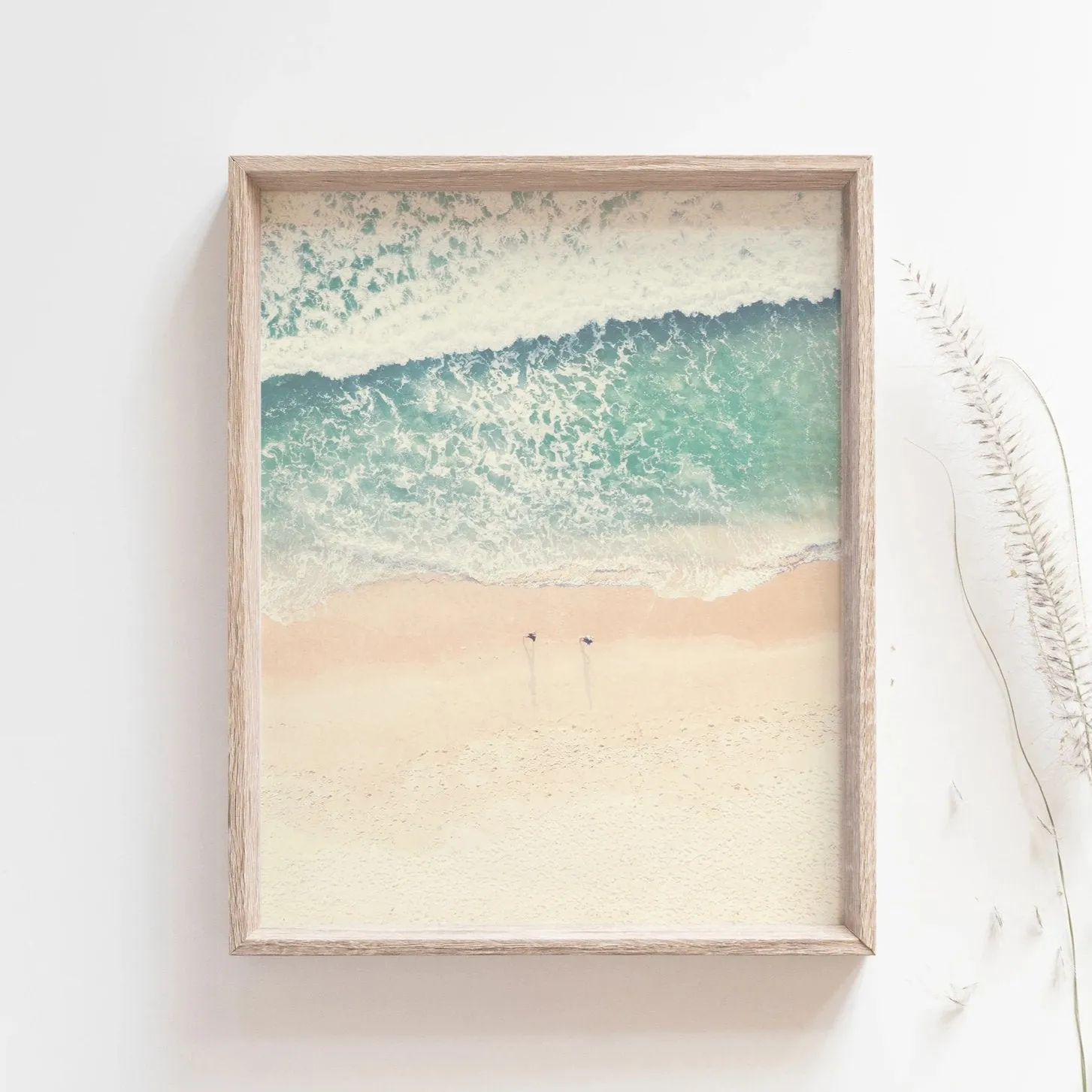 Ariel Beach Waves Wall Art Poster