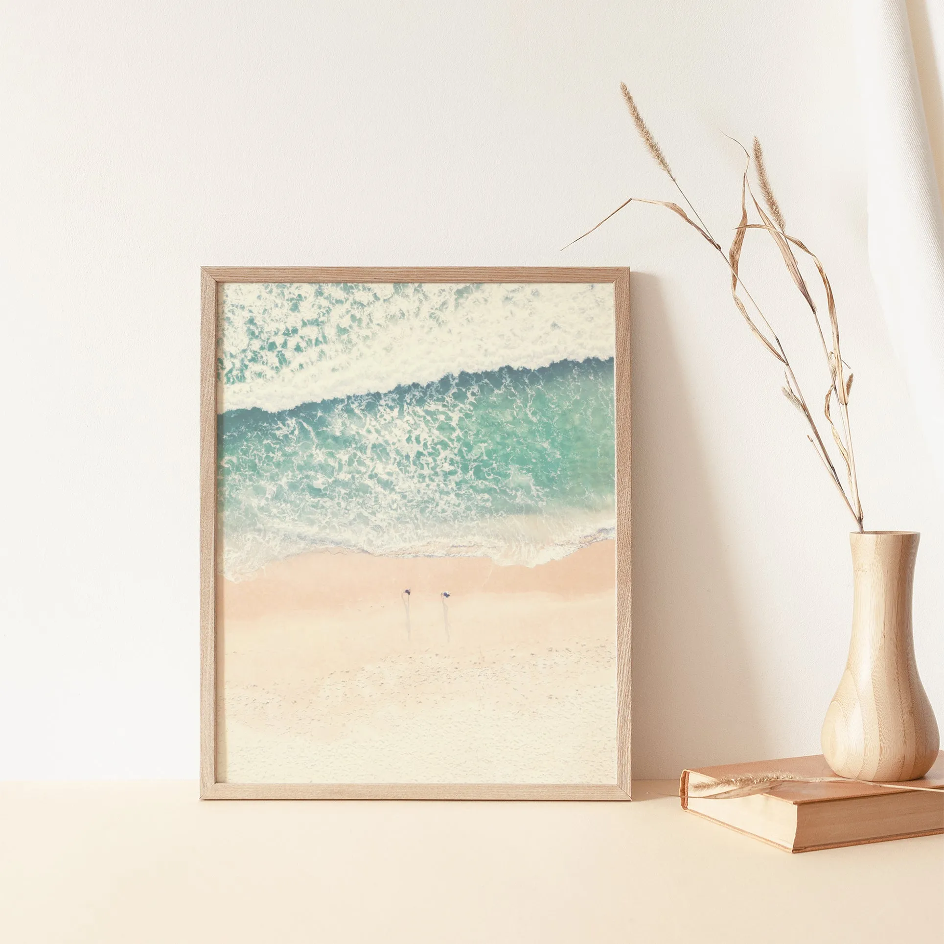 Ariel Beach Waves Wall Art Poster