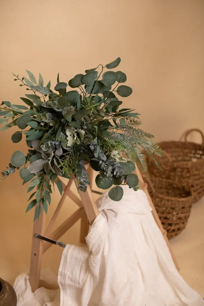 Artificial Flowers Bridal Bouquet - Olive Green