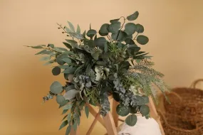 Artificial Flowers Bridal Bouquet - Olive Green