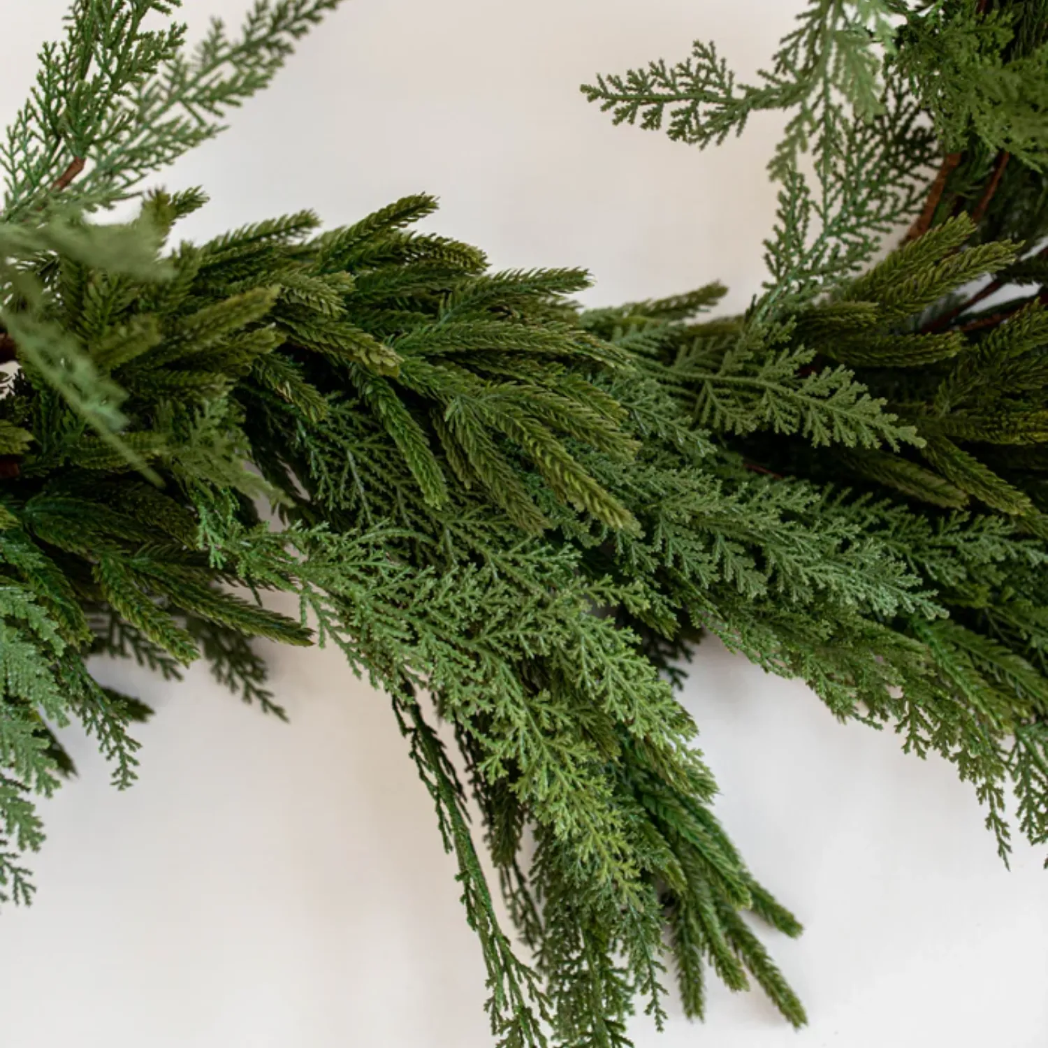 Artificial Real Touch 9ft Norfolk & Cypress Mix Garland