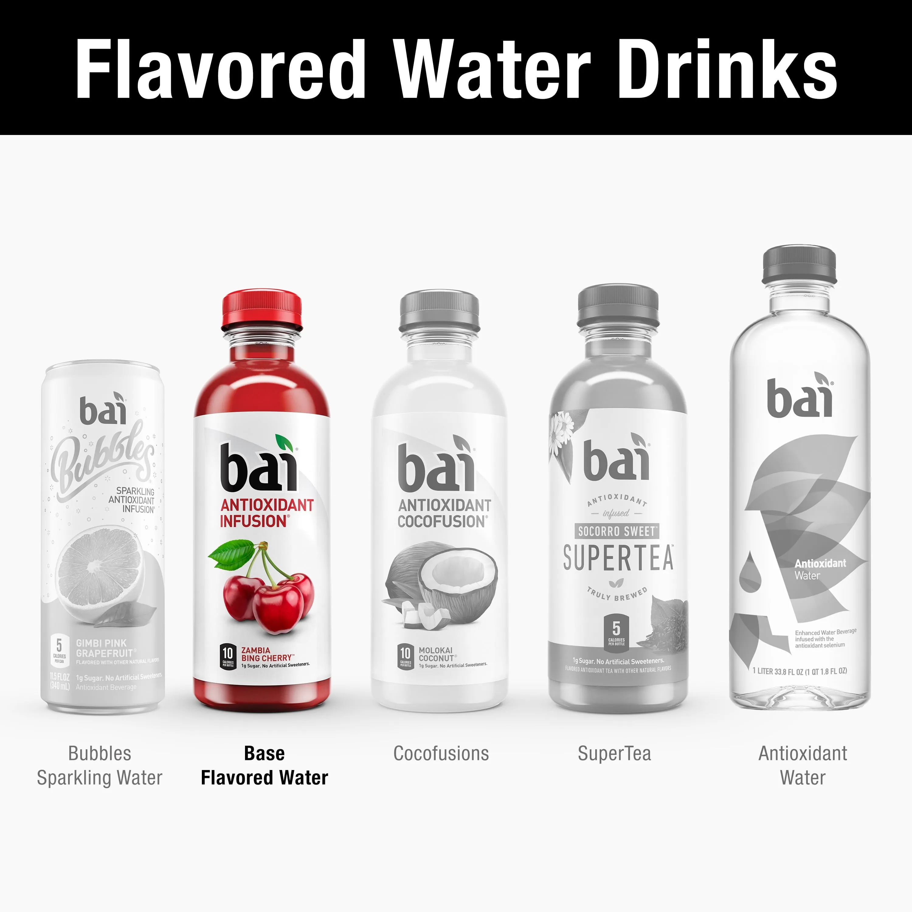 Bai Zambia Bing Cherry Antioxidant Infusion Flavored Water, 18 fl oz, Bottle