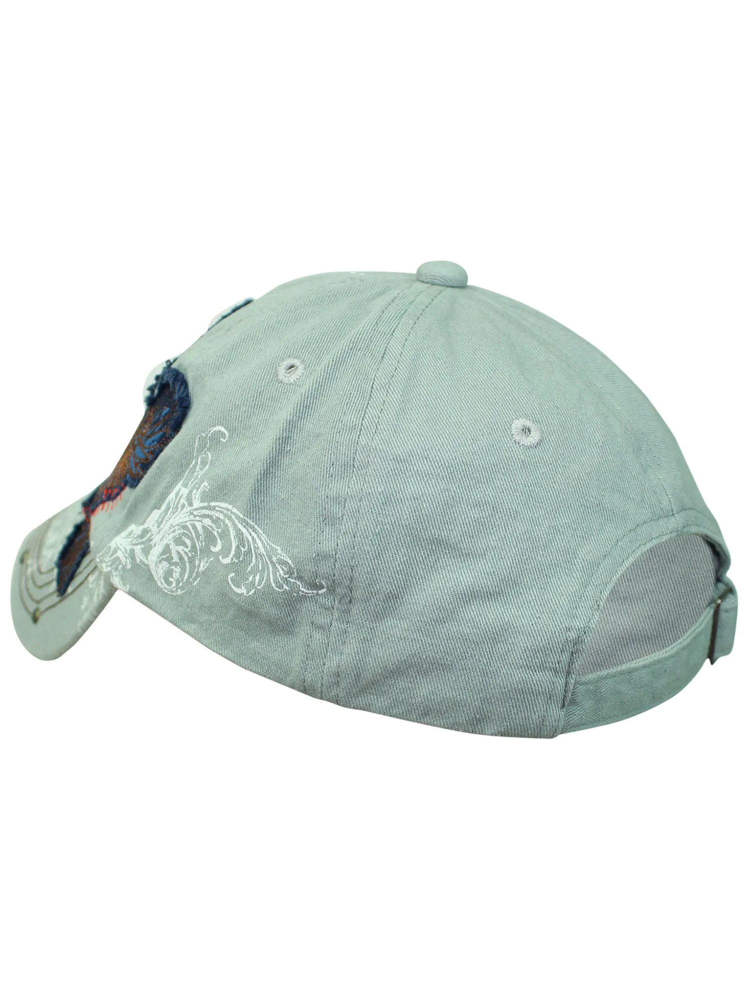 Baseball Cap With Eagle Patch