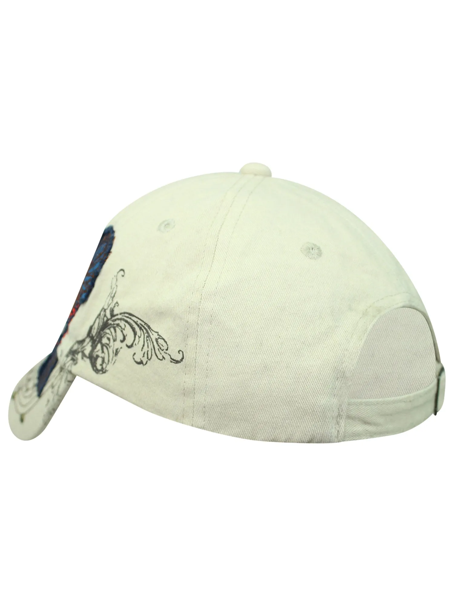 Baseball Cap With Eagle Patch