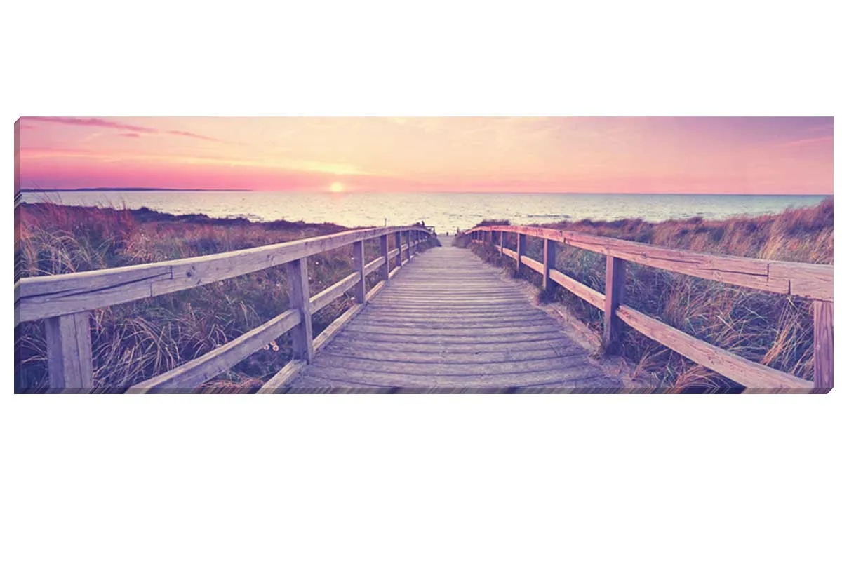 Beach Boardwalk Panorama | Canvas Wall Art Print