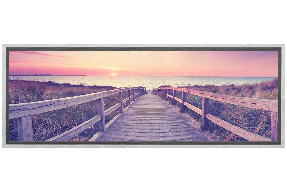 Beach Boardwalk Panorama | Canvas Wall Art Print