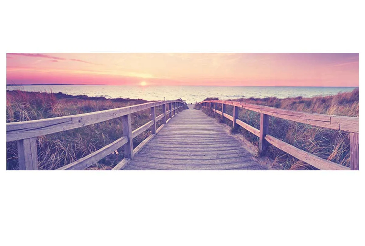 Beach Boardwalk Panorama | Canvas Wall Art Print