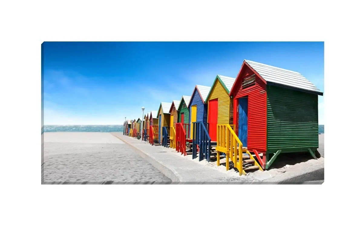 Beach Huts | Canvas Wall Art Print