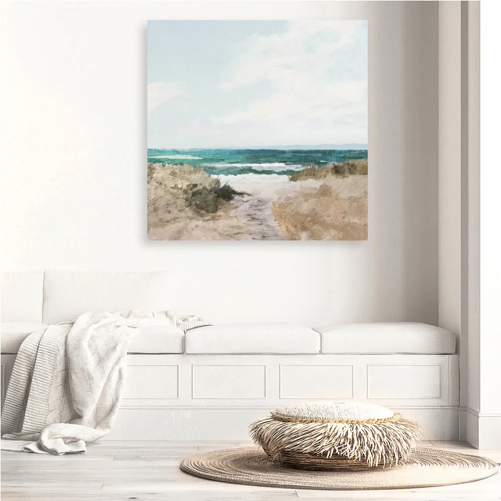 Beach Path (Square) Canvas Print