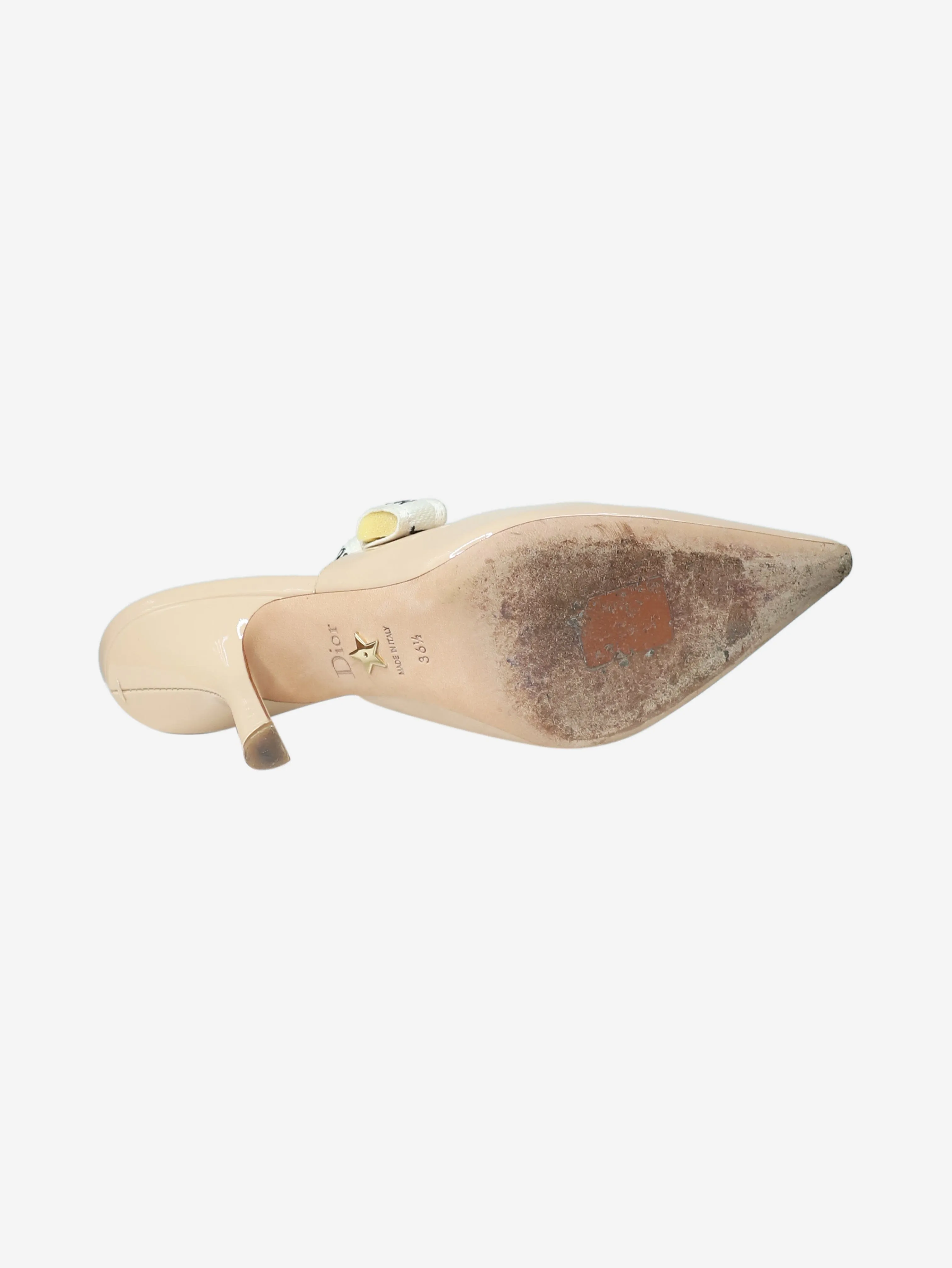 Beige J'Adior pointed toe slingbacks - size EU 36.5