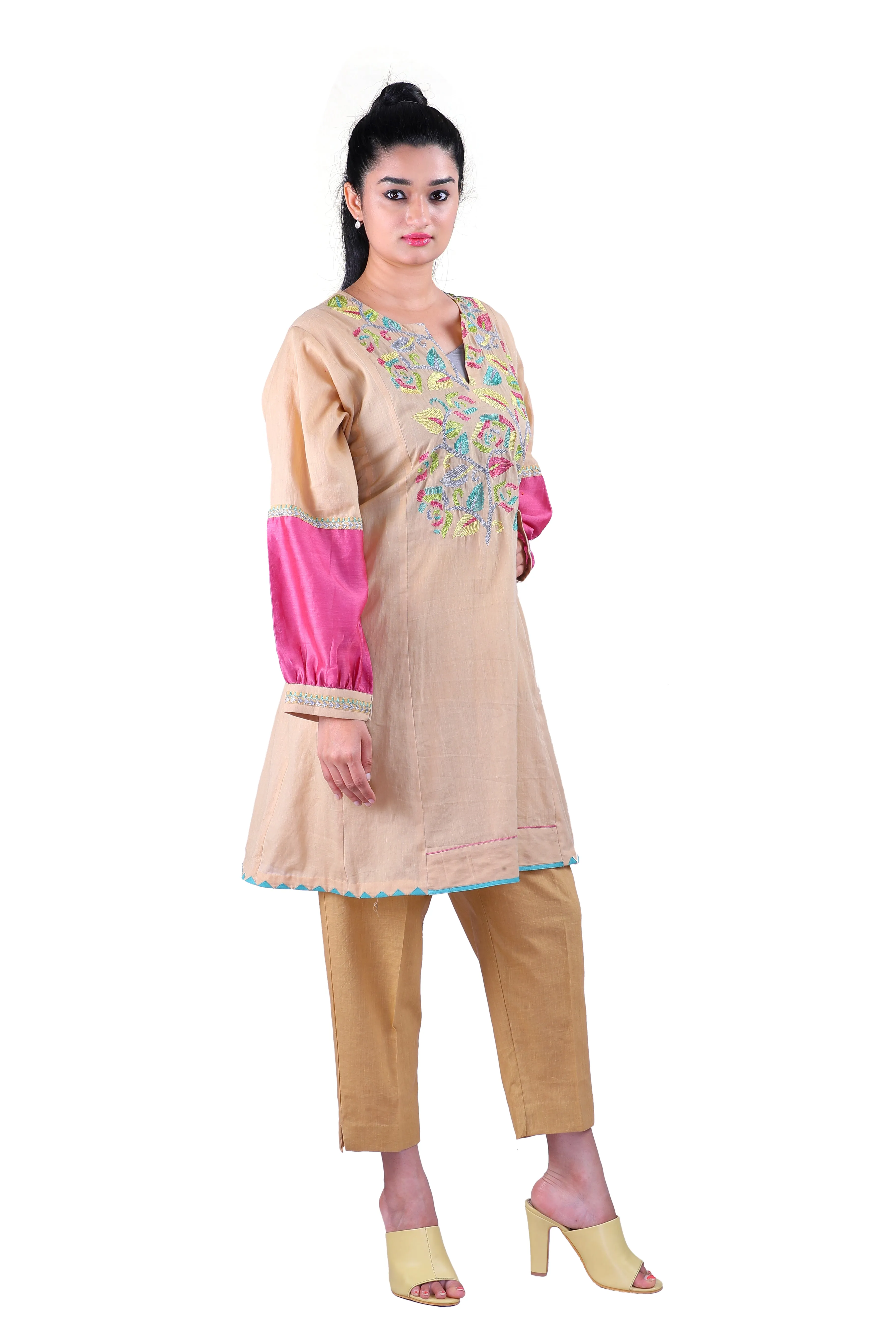 Beige  kurta