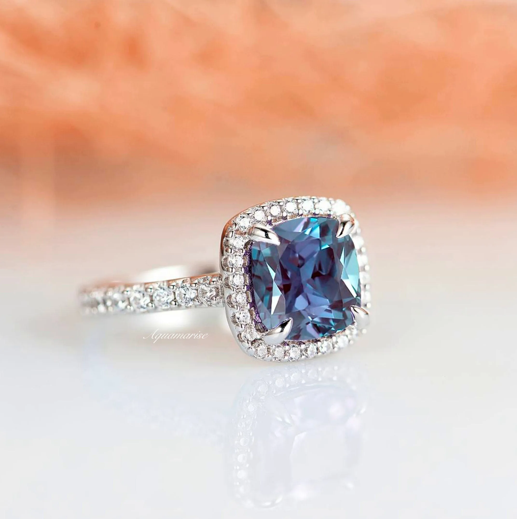 Belle Alexandrite Ring- Sterling Silver