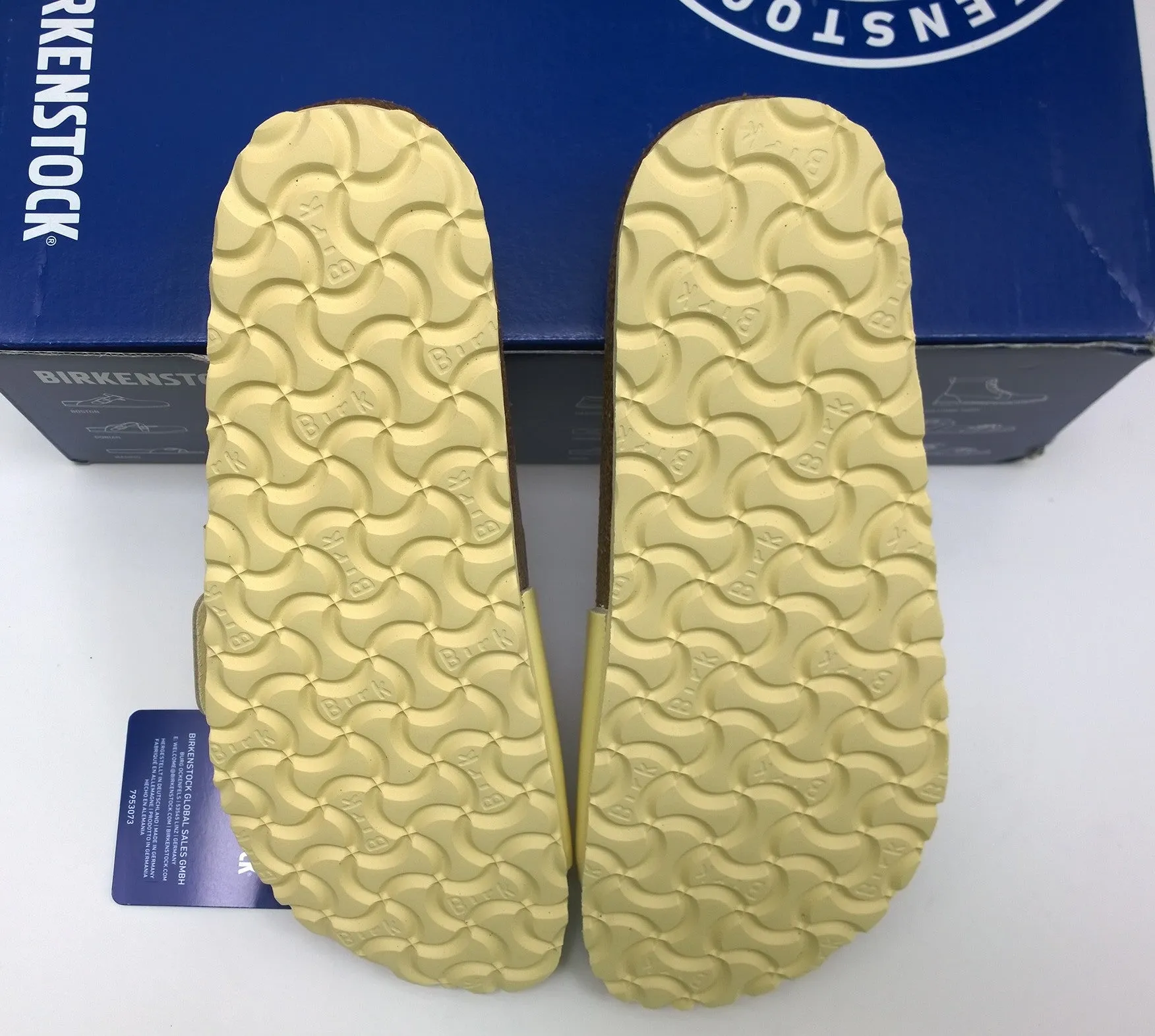 Birkenstock Madrid Big Buckle Butter Slides High Shine Sandals Narrow Fit