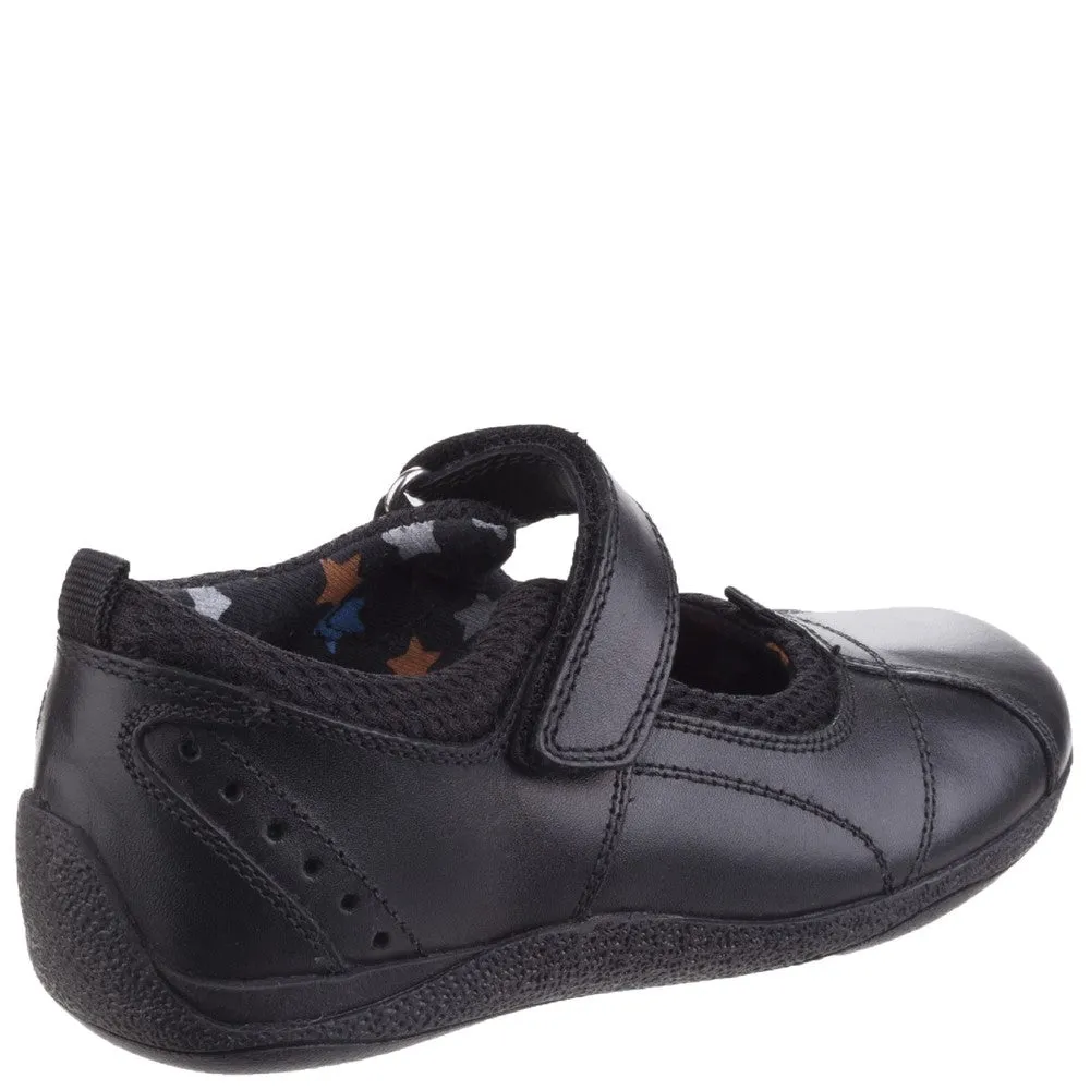 Black Cindy Junior School Shoes