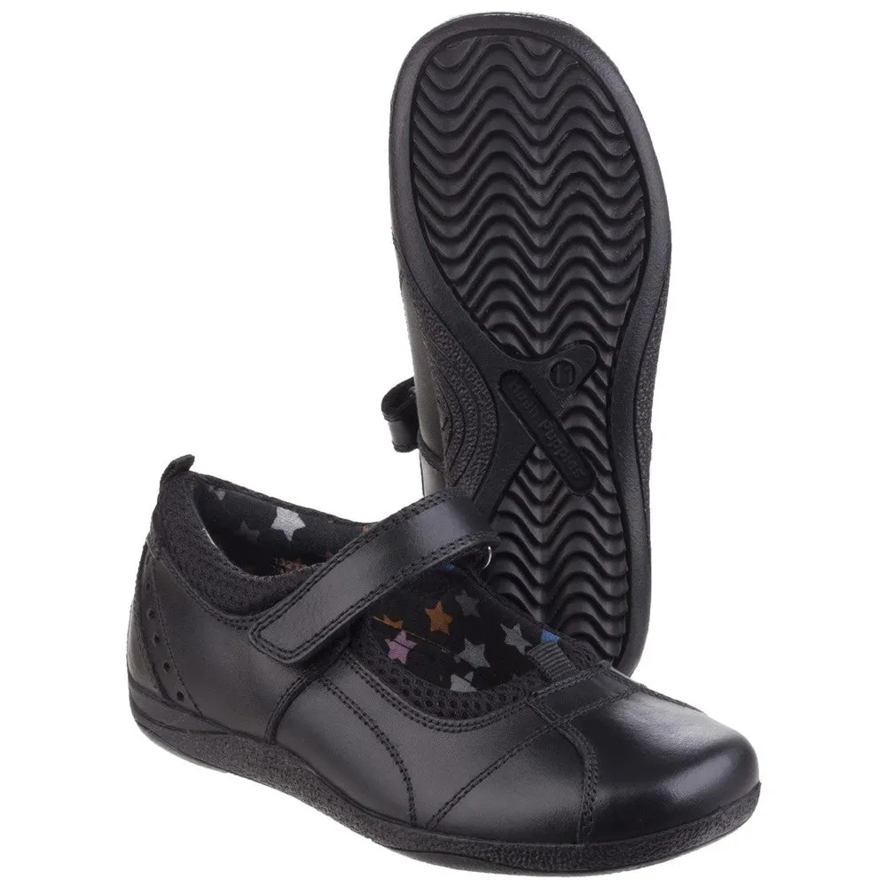 Black Cindy Junior School Shoes