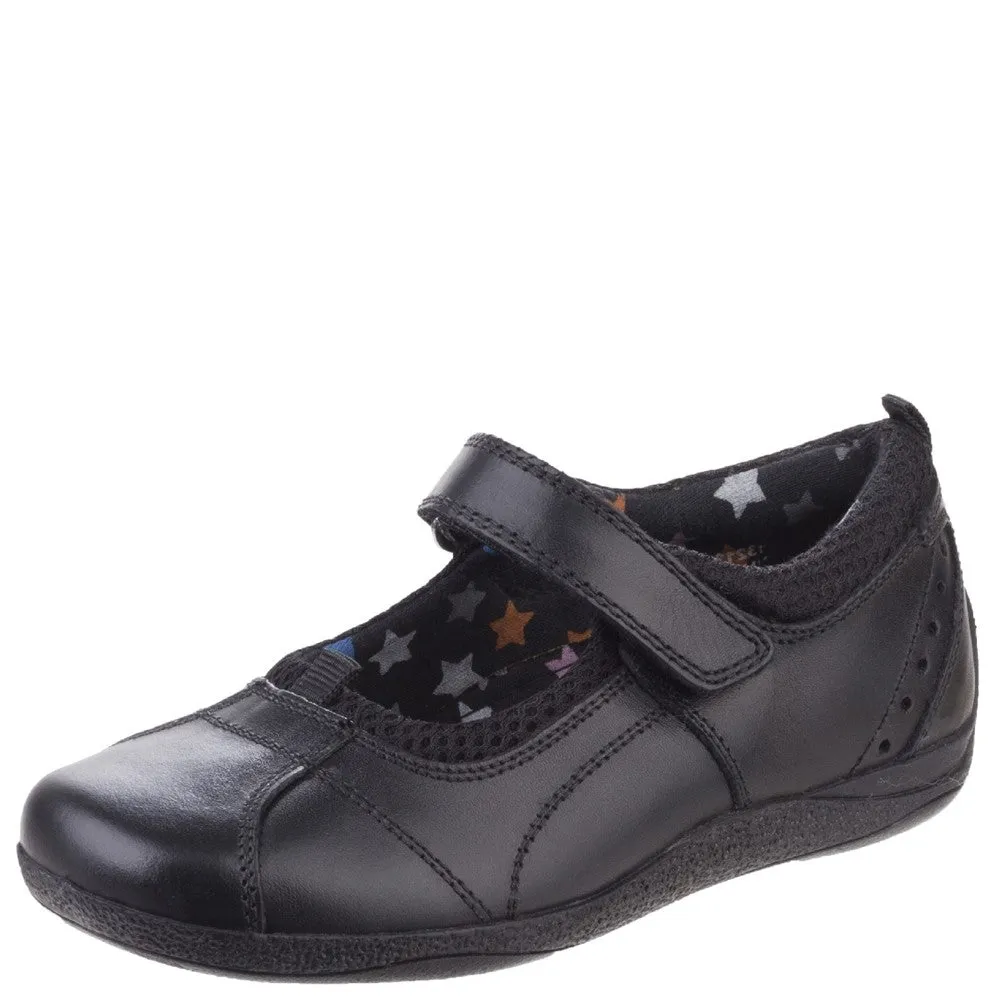 Black Cindy Junior School Shoes