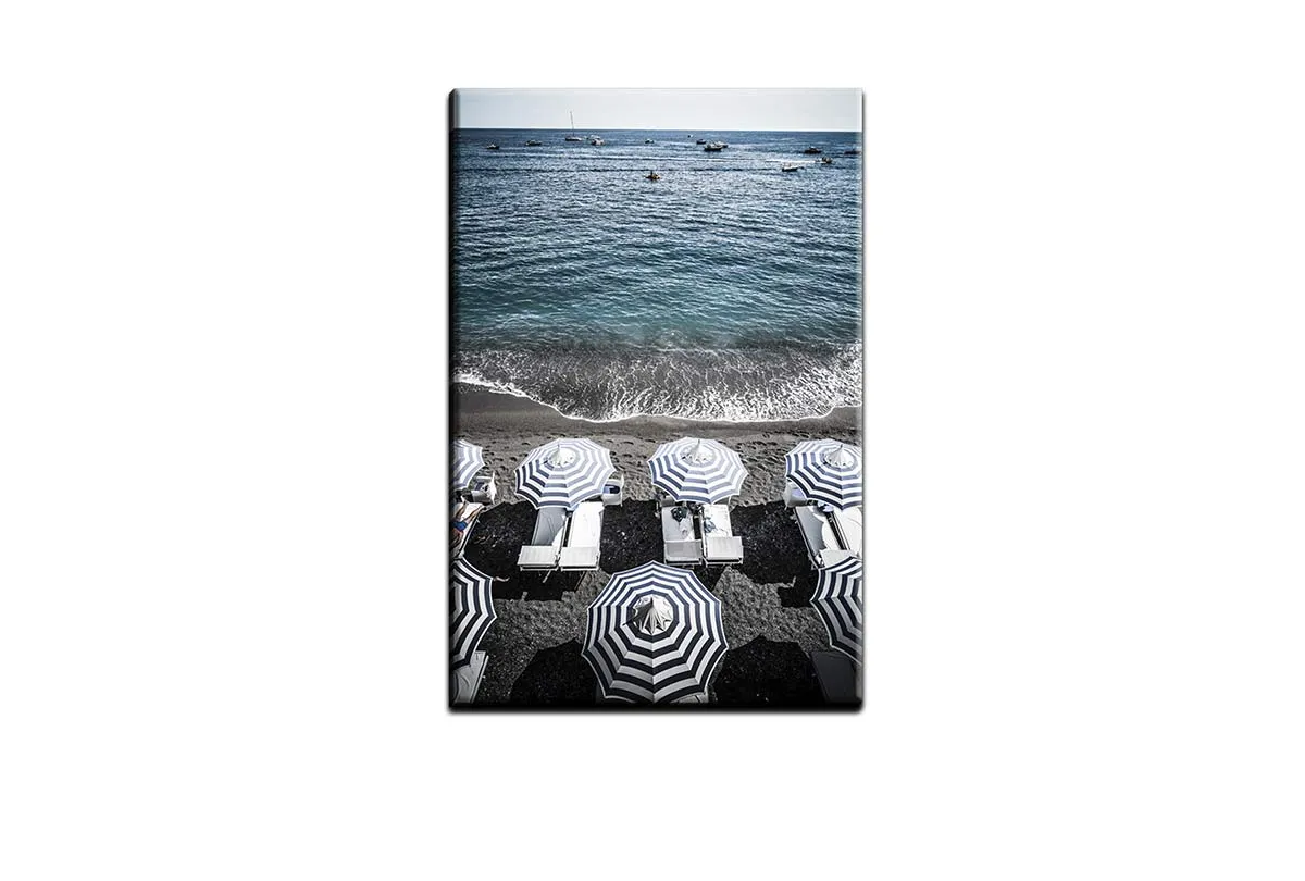 Blue Beach Umbrella 2 | Canvas Wall Art Print