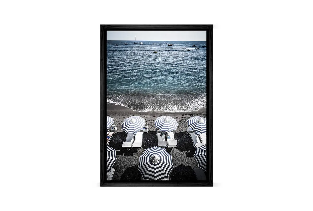 Blue Beach Umbrella 2 | Canvas Wall Art Print