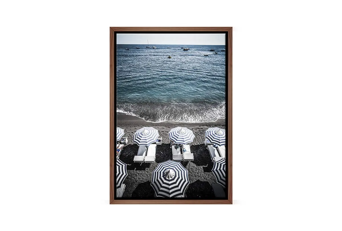 Blue Beach Umbrella 2 | Canvas Wall Art Print