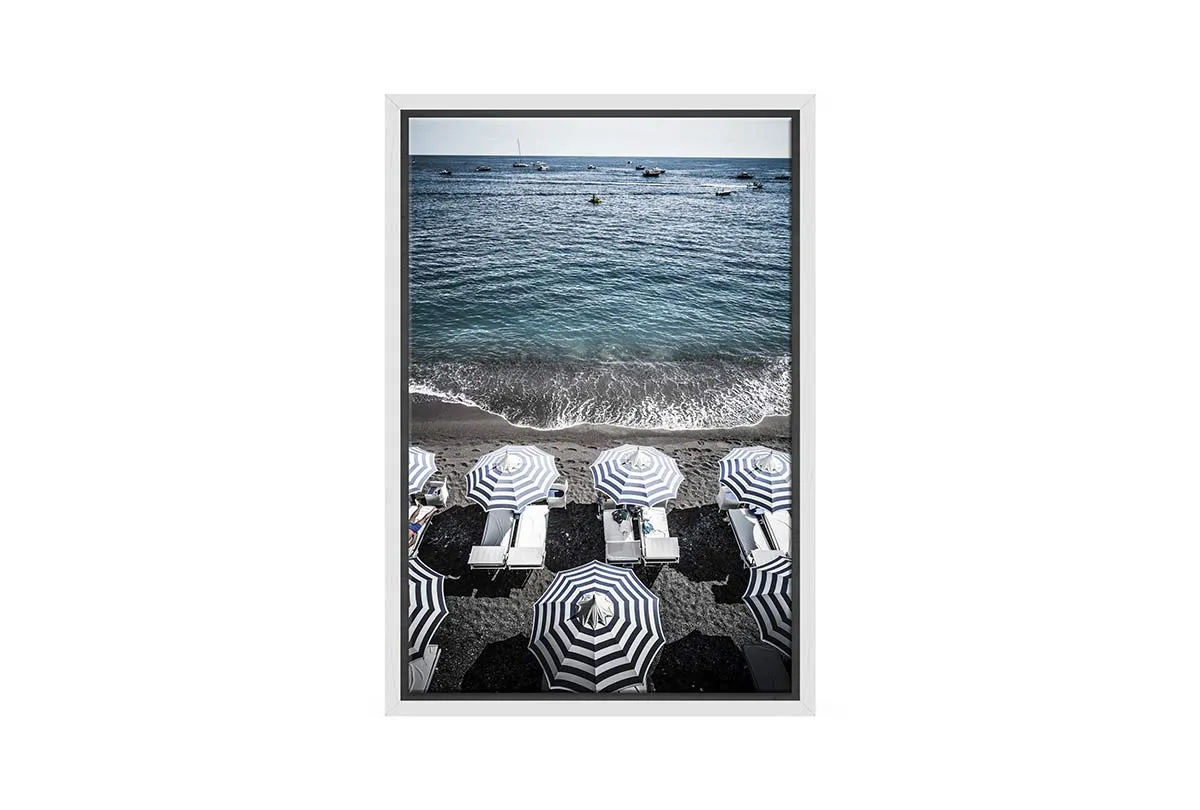 Blue Beach Umbrella 2 | Canvas Wall Art Print