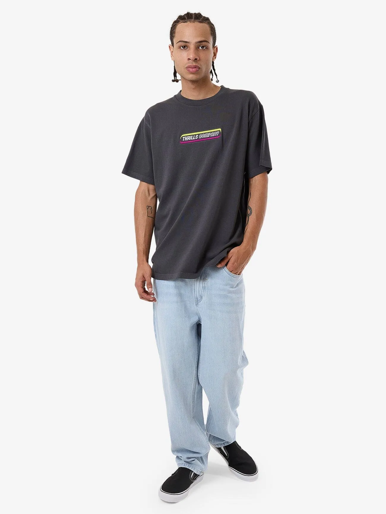 Blurr Embro Merch Fit Tee - Dark Charcoal