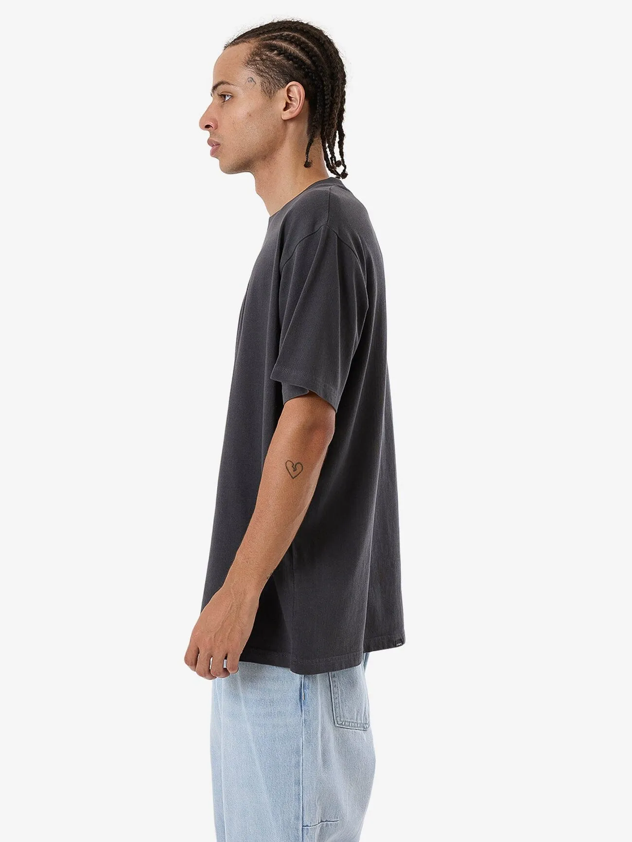 Blurr Embro Merch Fit Tee - Dark Charcoal