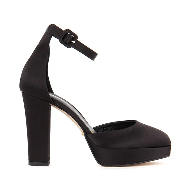 *BO - High - black satin, 10/2cm size UK 2