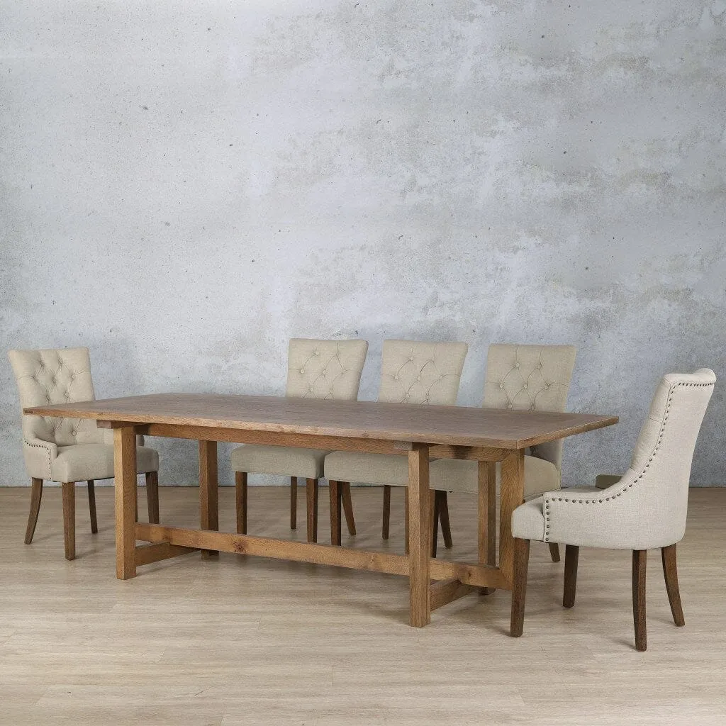 Bolton Wood Top & Duchess 8 Seater Dining Set