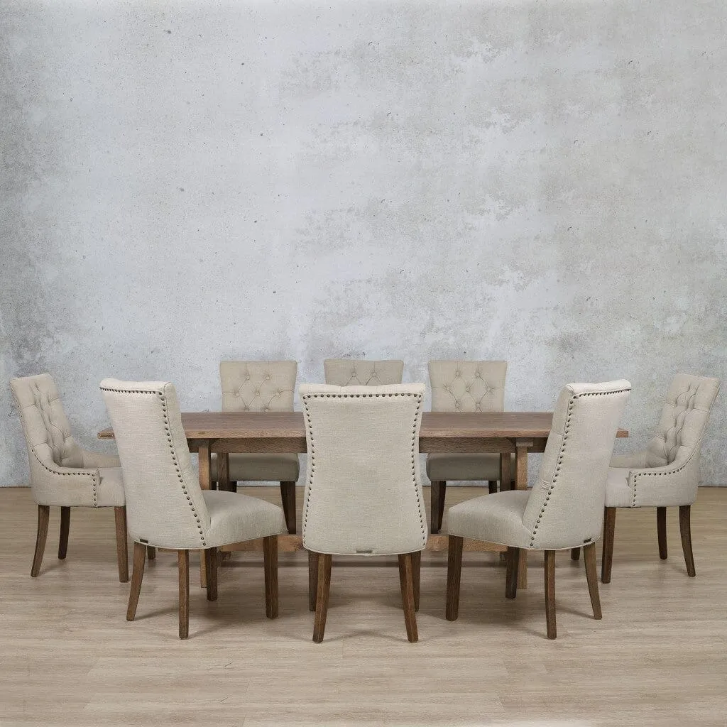 Bolton Wood Top & Duchess 8 Seater Dining Set