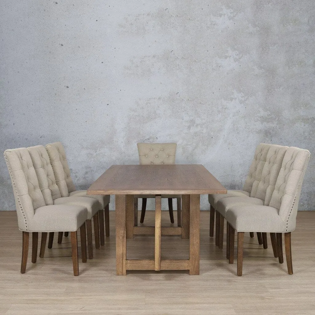 Bolton Wood Top & Duchess 8 Seater Dining Set