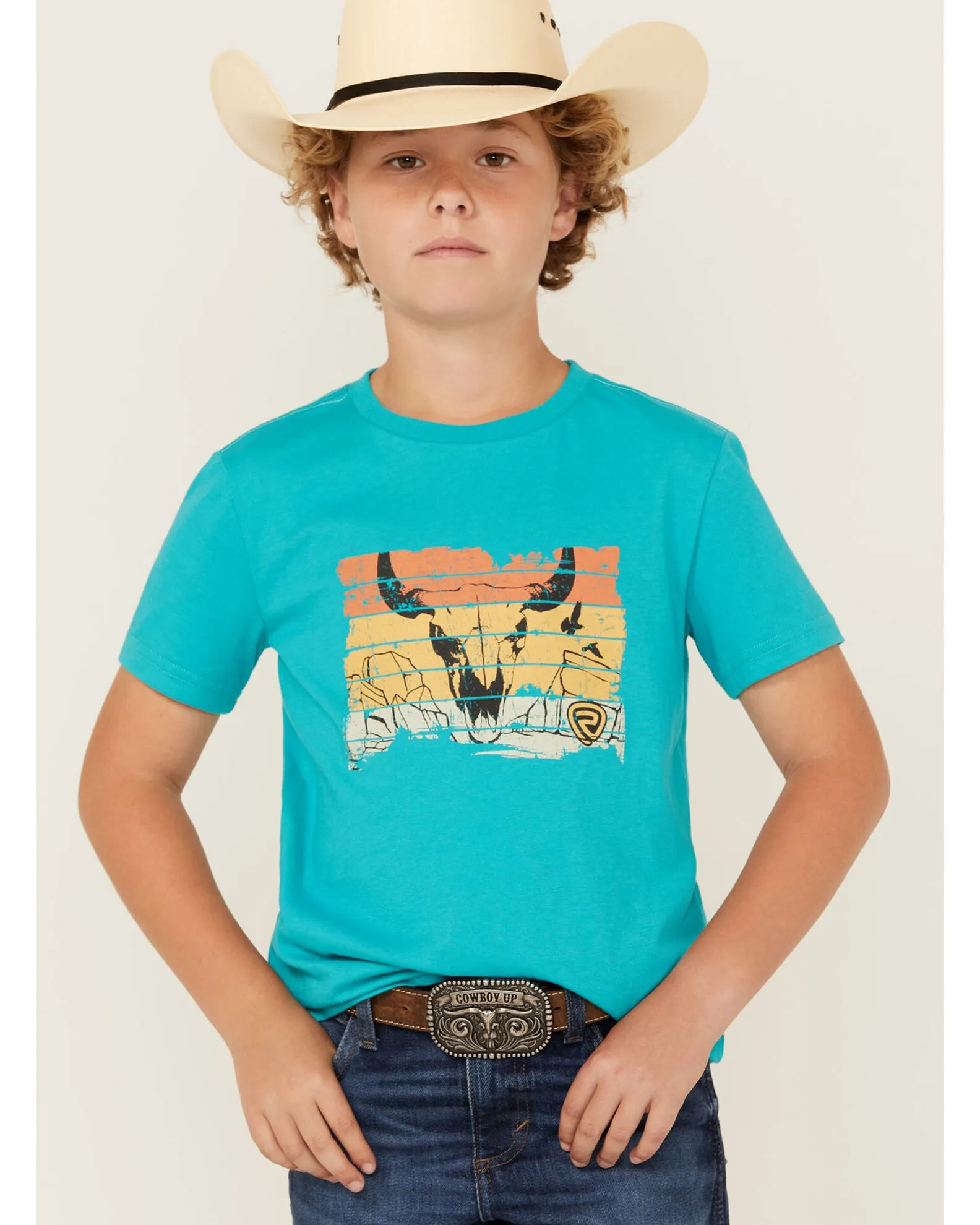 Boy's Graphic Tee by Rock & Roll ~ Turquoise