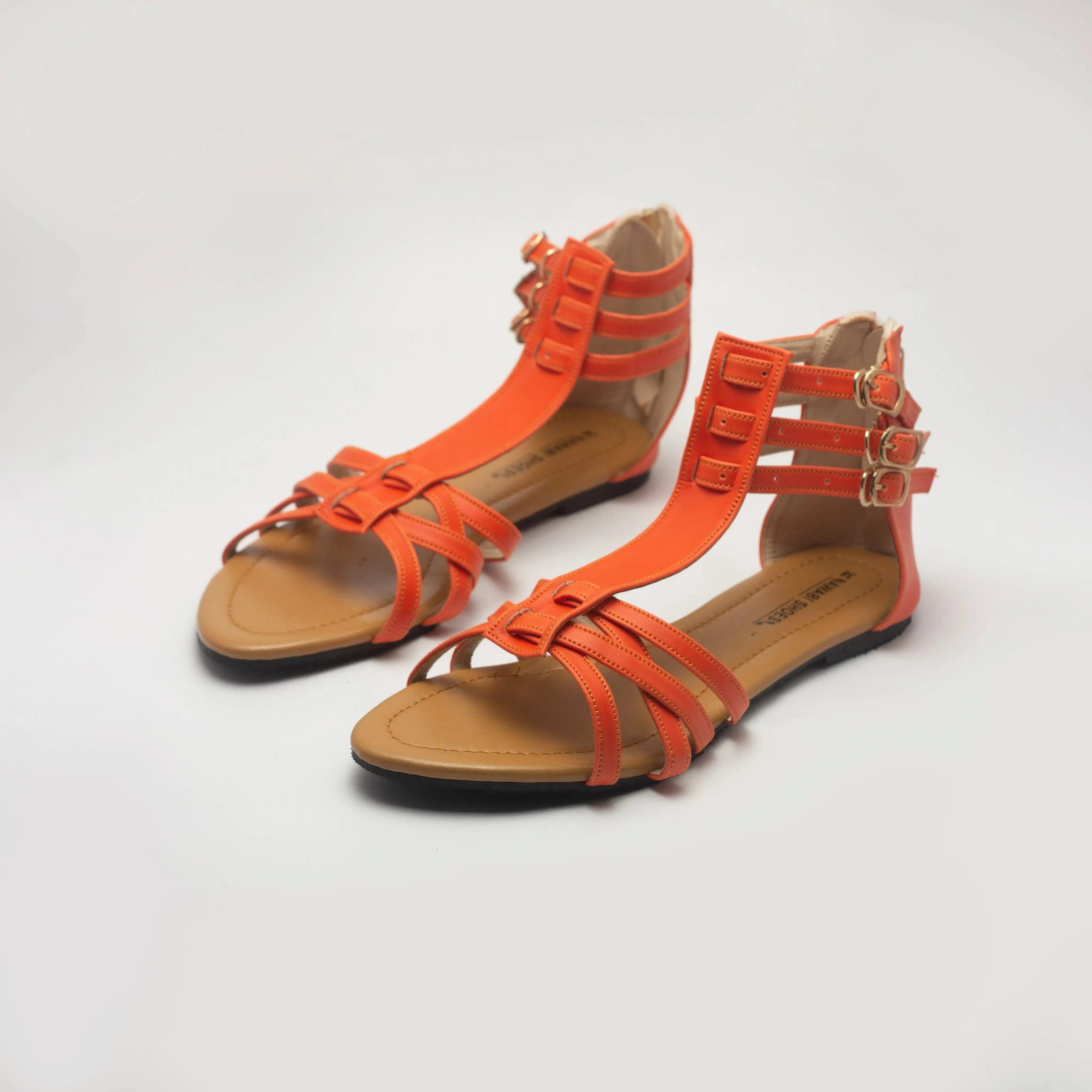 Buy Cross Strap Zipper Women's Flat Sandals | Nawabi Shoes BD