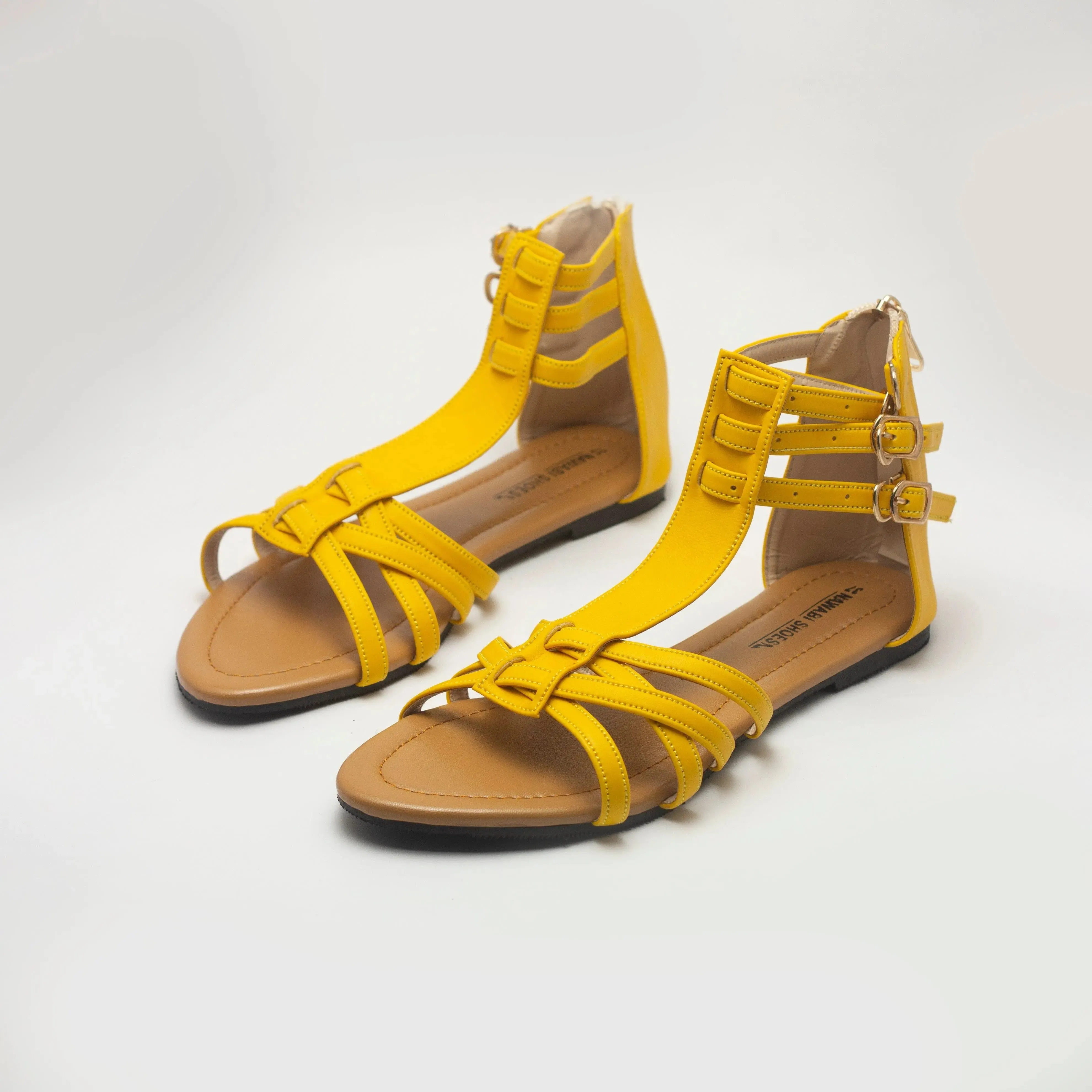 Buy Cross Strap Zipper Women's Flat Sandals | Nawabi Shoes BD