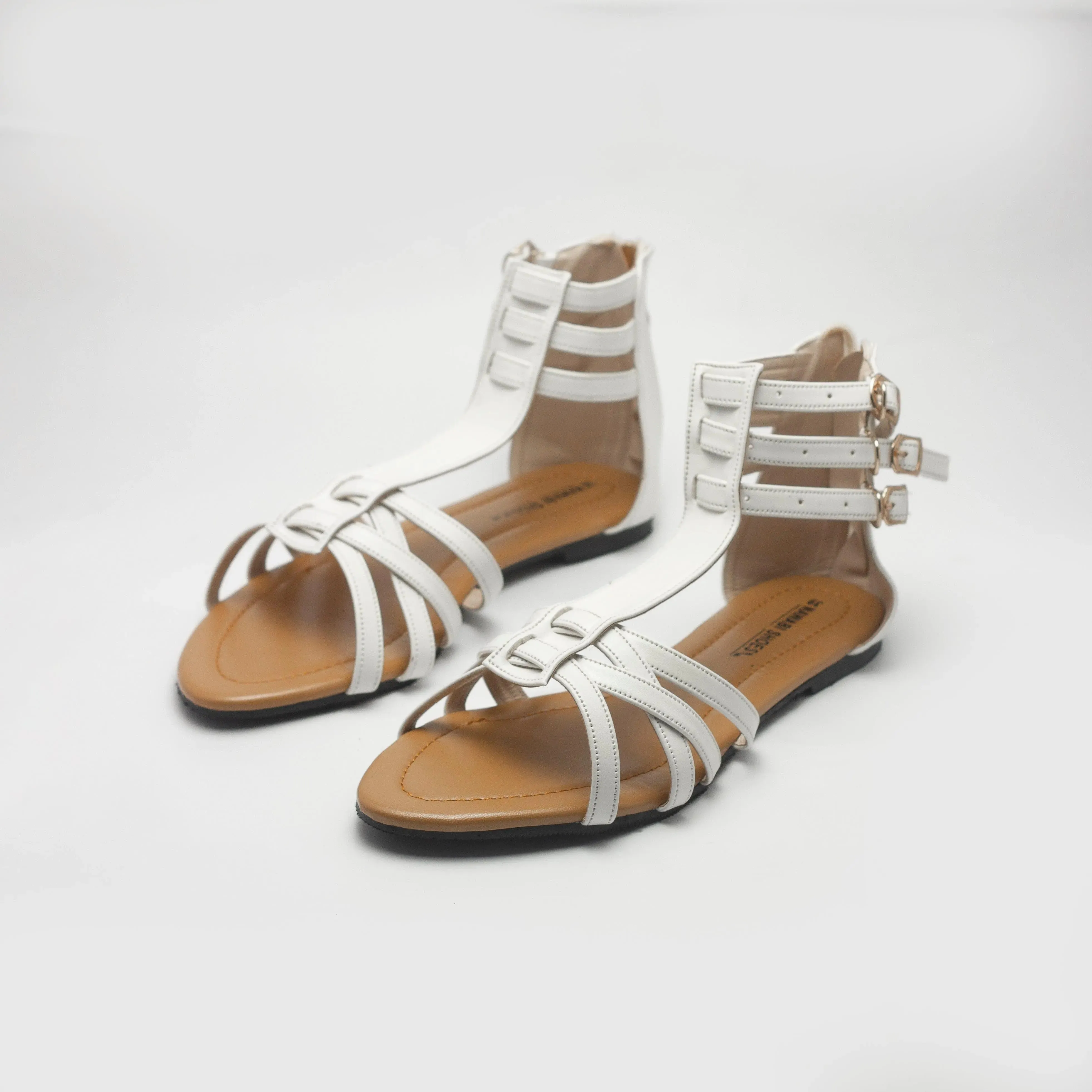 Buy Cross Strap Zipper Women's Flat Sandals | Nawabi Shoes BD