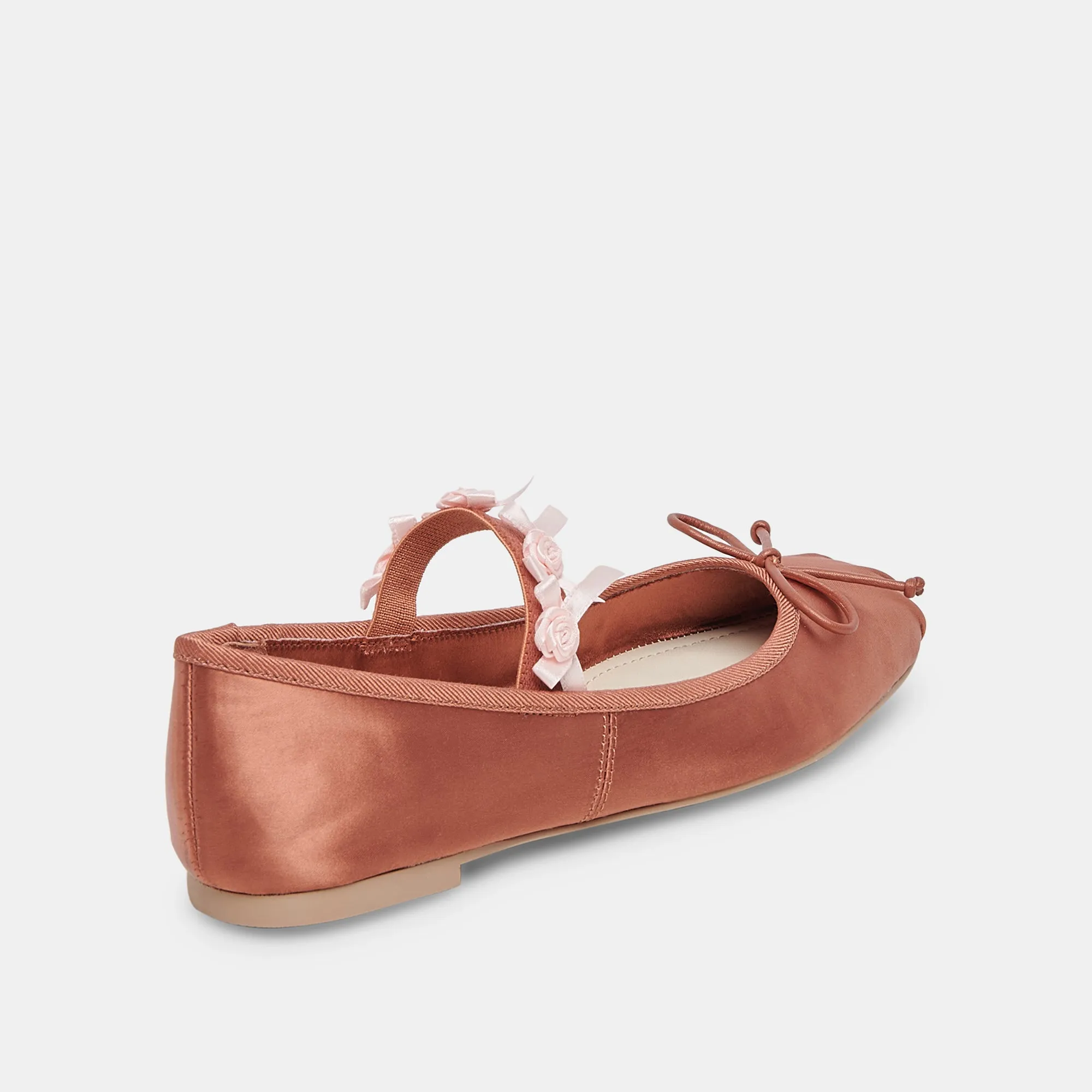 CLAIRA BALLET FLATS PINK CLAY SATIN