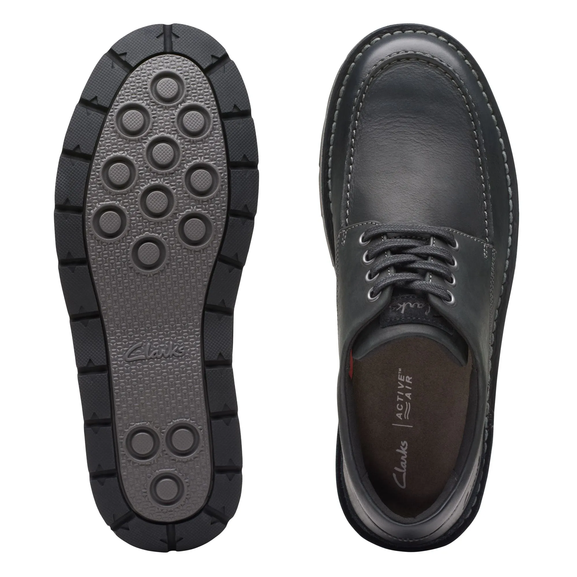 Clarks Gravelle Low Black Leather Men's