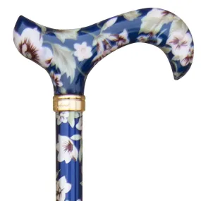 Classic Canes Tea Party Derby Cane Dark Blue Floral