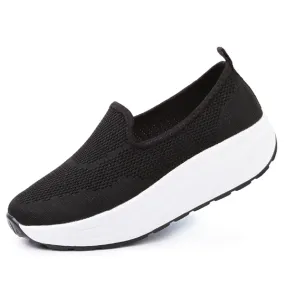 Comfy Slip-On Double Mesh Platform Shoes